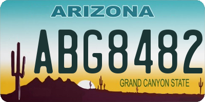 AZ license plate ABG8482