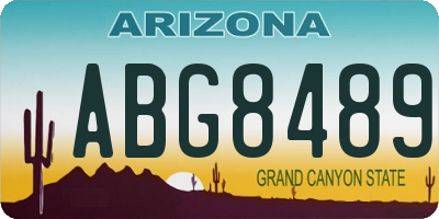 AZ license plate ABG8489