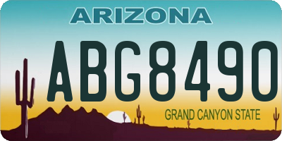 AZ license plate ABG8490