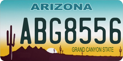 AZ license plate ABG8556