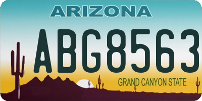 AZ license plate ABG8563