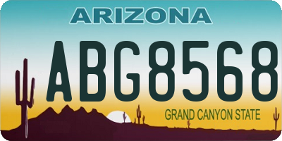 AZ license plate ABG8568