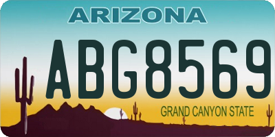 AZ license plate ABG8569