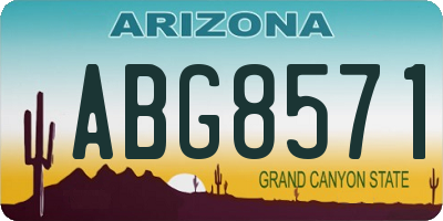 AZ license plate ABG8571