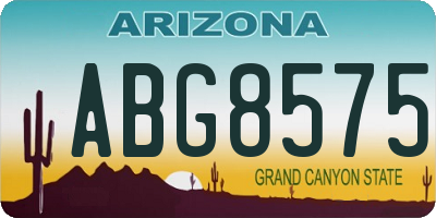 AZ license plate ABG8575