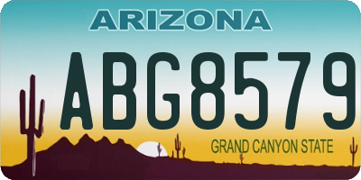 AZ license plate ABG8579
