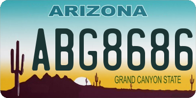 AZ license plate ABG8686