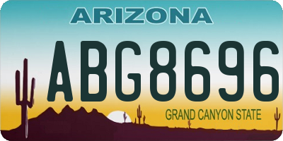 AZ license plate ABG8696