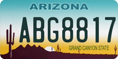 AZ license plate ABG8817