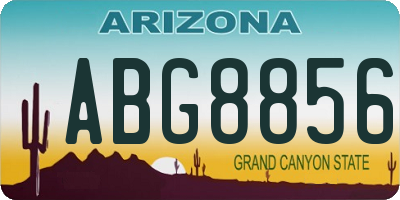AZ license plate ABG8856