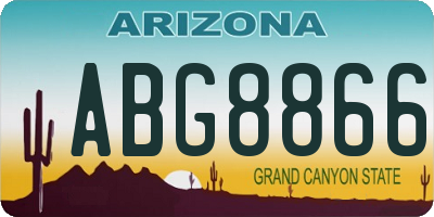 AZ license plate ABG8866