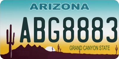 AZ license plate ABG8883