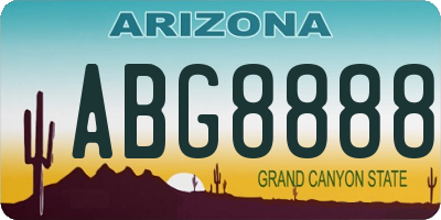 AZ license plate ABG8888