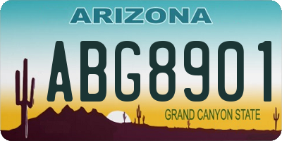 AZ license plate ABG8901