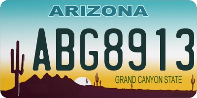 AZ license plate ABG8913