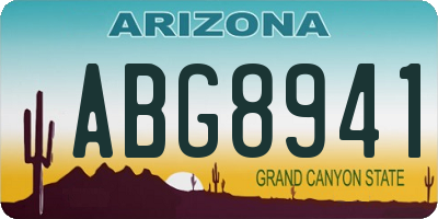 AZ license plate ABG8941