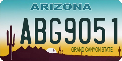 AZ license plate ABG9051