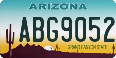 AZ license plate ABG9052