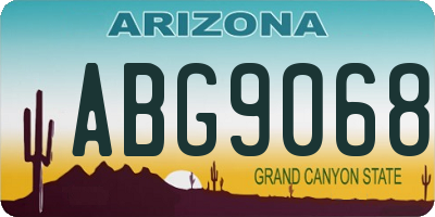 AZ license plate ABG9068