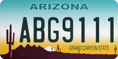 AZ license plate ABG9111