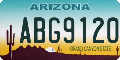 AZ license plate ABG9120