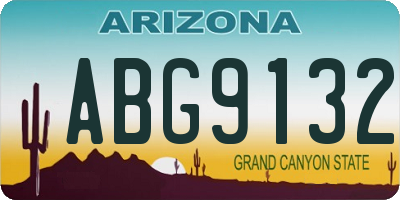 AZ license plate ABG9132
