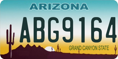 AZ license plate ABG9164