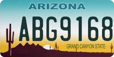 AZ license plate ABG9168