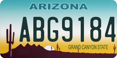 AZ license plate ABG9184