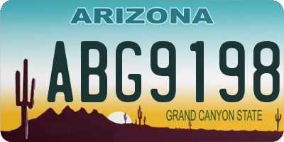 AZ license plate ABG9198