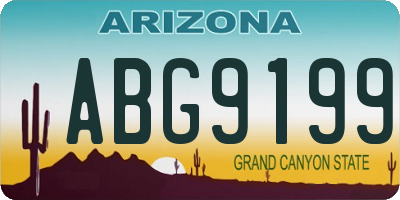 AZ license plate ABG9199