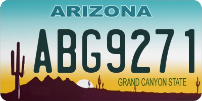 AZ license plate ABG9271