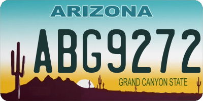 AZ license plate ABG9272