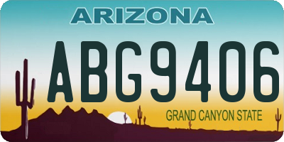 AZ license plate ABG9406