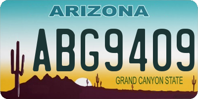AZ license plate ABG9409