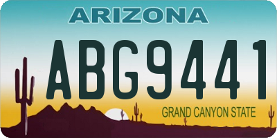 AZ license plate ABG9441