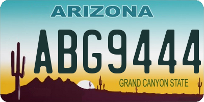 AZ license plate ABG9444