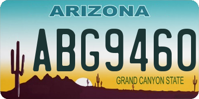 AZ license plate ABG9460