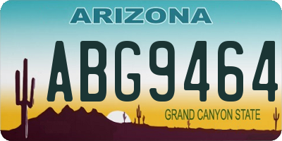 AZ license plate ABG9464