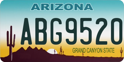 AZ license plate ABG9520