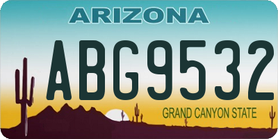 AZ license plate ABG9532