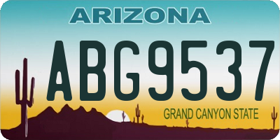 AZ license plate ABG9537