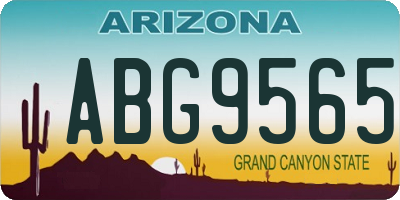 AZ license plate ABG9565