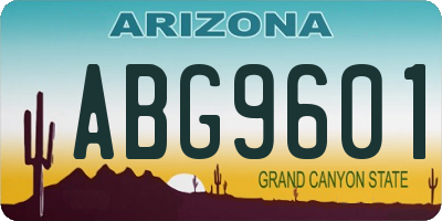 AZ license plate ABG9601