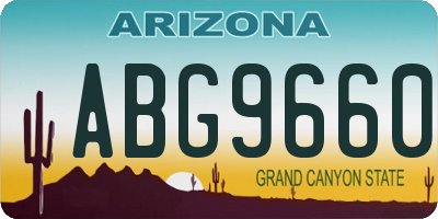 AZ license plate ABG9660