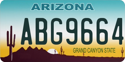 AZ license plate ABG9664