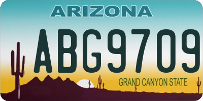 AZ license plate ABG9709