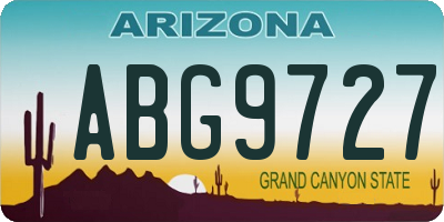 AZ license plate ABG9727