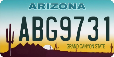 AZ license plate ABG9731