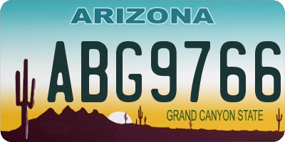 AZ license plate ABG9766